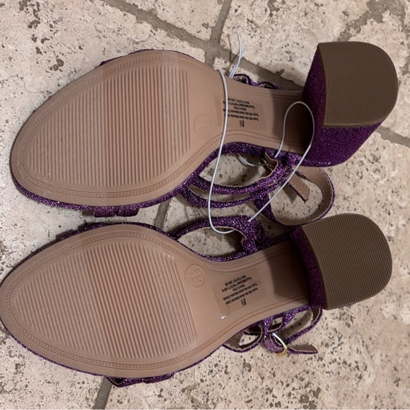 Elegant Purple Glitter Women's Sandals - Picture 3 of 3